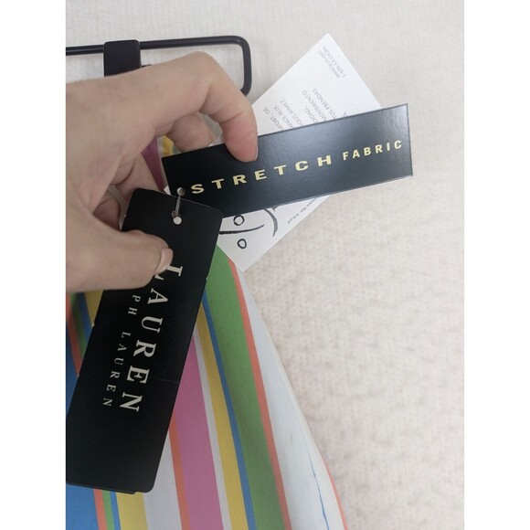 Ralph Lauren LRL NWT Striped Ankle Pants With LYCRA Side Zip Size 8 Vacation - Picture 5 of 12